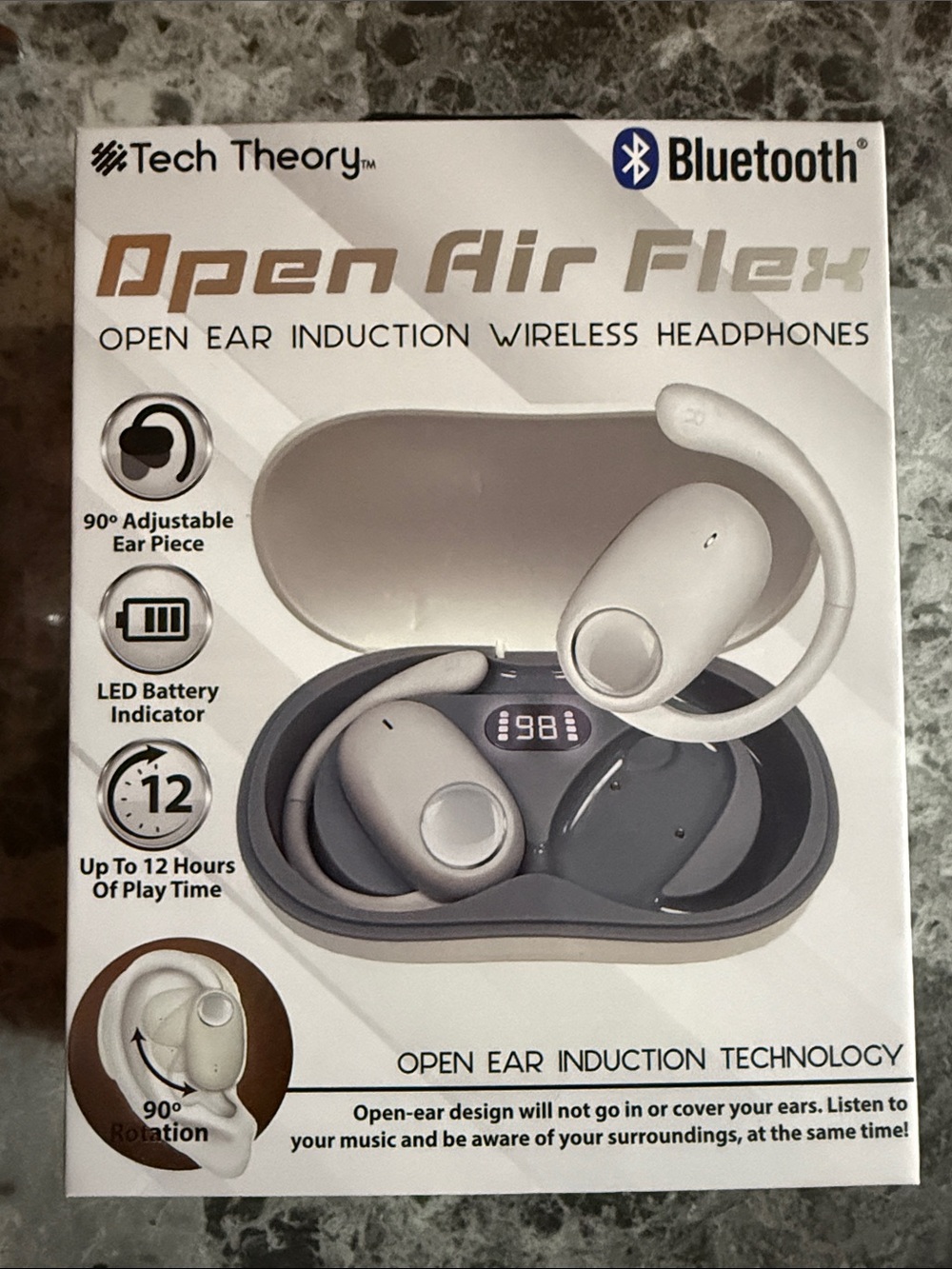 Theory Open Air Flex Bluetooth Open-Ear Headphones - White